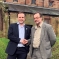 Aaron Bell MP with councillor Ian Wilkes in Audley